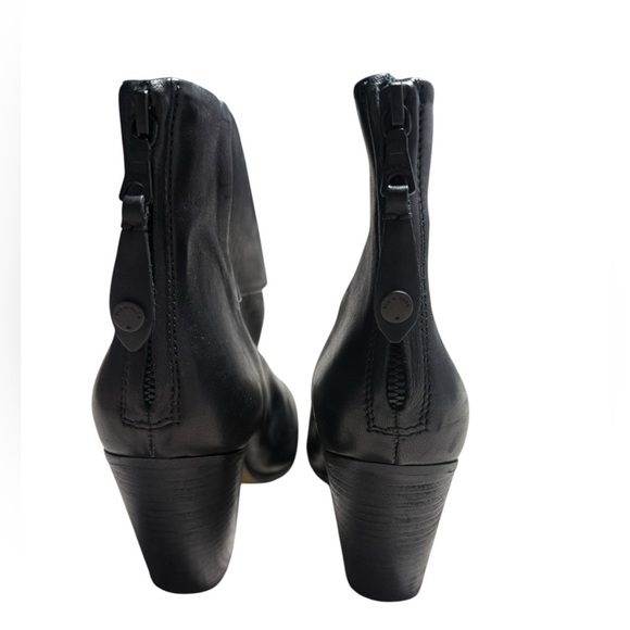 Rag and Bone black genuine leather newbury heeled boot size 6.5 (37.5)like-new - Picture 4 of 5